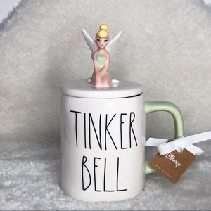 Disney TINKER BELL x Rae Dunn Mug Cup with Tinker Bell Topper Lid